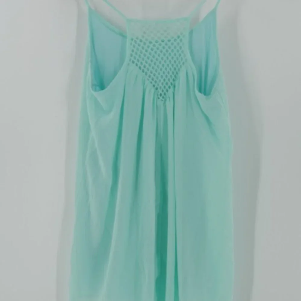 Turquoise Flowy Razorback Blouse - Picture 3 of 4